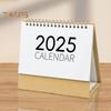 Настольный календарь 2025 года, небольшой, с двойной спиралью, ежемесячный календарь, ежедневник, маркировка событий, настольный календарь для домашнего офиса, школы