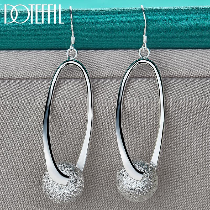 Серьги-подвески из матового бисера из стерлингового серебра 925 пробы, подарочные модные украшения