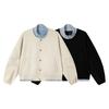 Mens Vintage American Streetwear Oversized Stand Collar Jacket Casual Outerwear