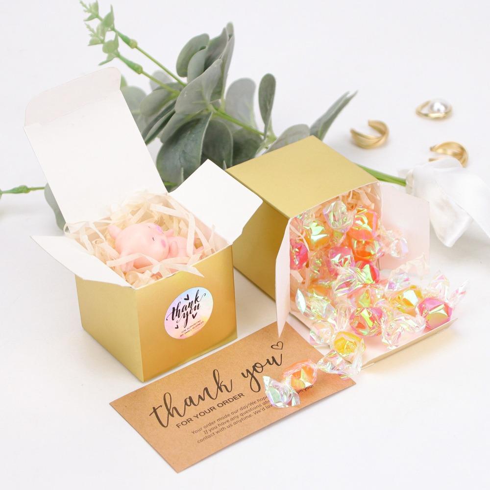 10 шт. складная подарочная упаковочная коробка 5x5x5 см косметическая коробка для образцов для декора свадебной вечеринки по случаю дня рождения