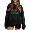 Women's Casual Fashion Christmas Print Long Sleeve O-Neck Sweatshirts Pullover Top