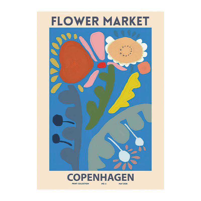 Абстрактная Цветочная Печать Плакатов Растение Настенное Искусство Париж Холст Картина Гостиная Домашнее Украшение