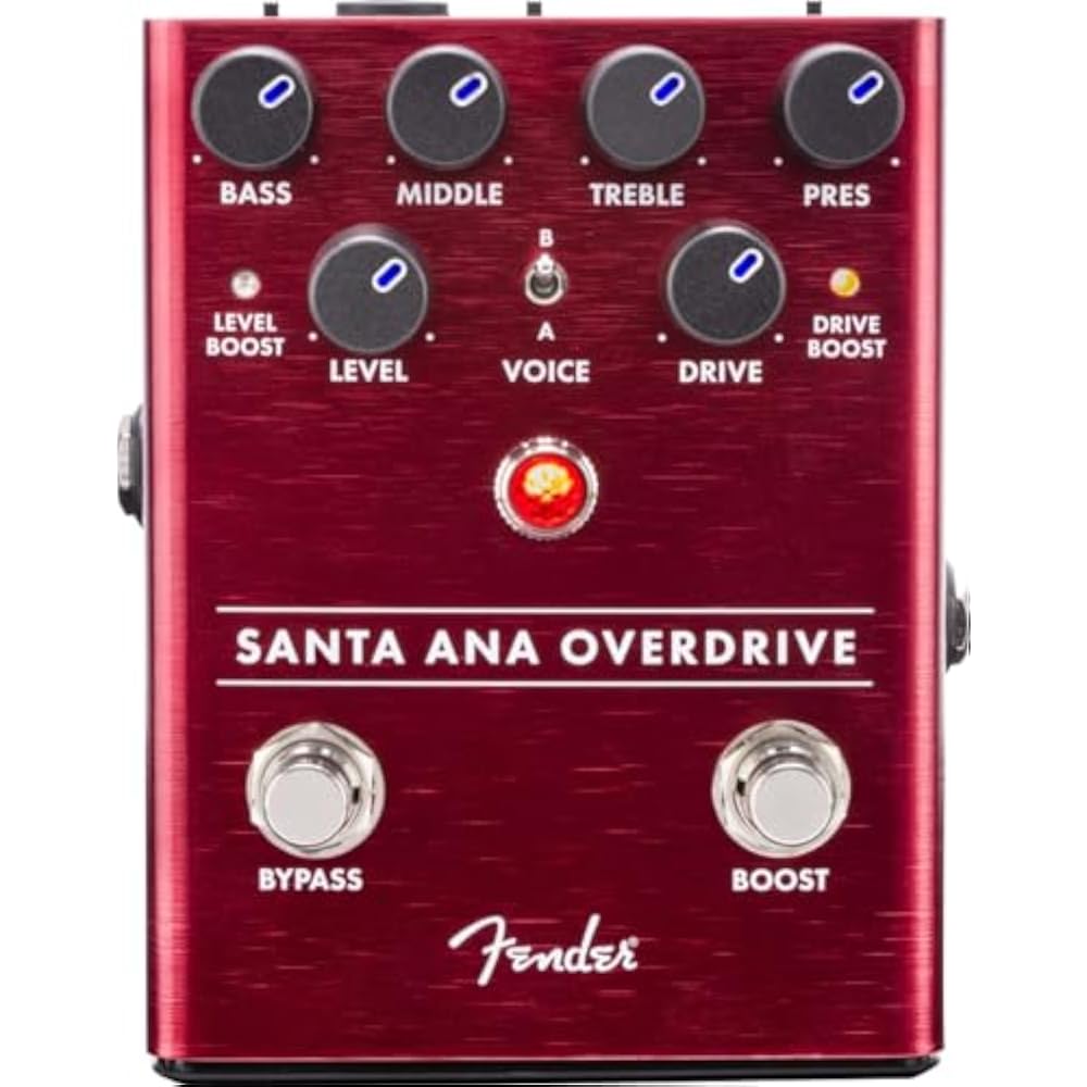 Fender Эффектор Santa Ana Педаль Овердрайва (батареи не включены)
