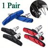 1 пара черных/красных/синих прочных тормозных колодок для велосипеда, высокоэффективные резиновые V-образные тормозные колодки, тихая модель, профессиональные V-образные тормозные колодки для велосипеда