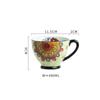 Nordic Hand-painted Ceramic Breakfast Mug Creative Personality Trend Large Capacity Coffee Oatmeal Mug Milk Cup