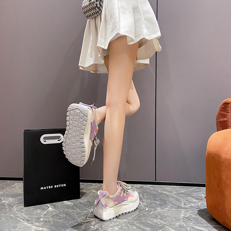 Женская обувь с большой головой лето новая студентка модная универсальная платформа одинарная обувь спортивная и повседневная обувь