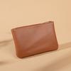 Ultra-thin Unisex Coin Purse Key Ring Litchi Pattern Mini PU Leather Simple Key Storage Bag
