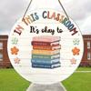 Vintage-Inspired 'In This Classroom' Wooden Sign - Perfect for Back To School & Office Decor, Wall Hanging Plaque