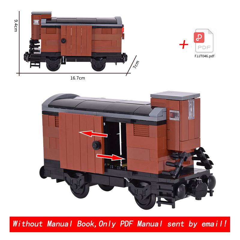 Creative Technica Ideas City Christmas Retro Sightseeing Carriage Tank Car Train Moc Railway Express Bricks Building Blocks Toys