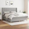 3132001 vidaXL Divan Bed with Mattress Light Grey 160x200cm Fabric