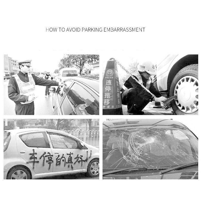 Металлическая карта временной парковки автомобиля Поворотная табличка с номером телефона Алюминиевые наклейки Парковка Остановка в автомобиле-стиль Автоаксессуары
