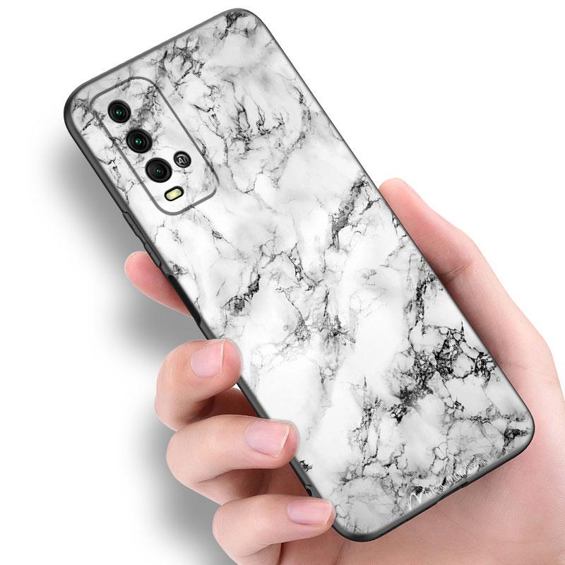Черный и белый мраморный чехол для телефона Xiaomi Redmi Note 5 6 9T K20 K40 K50 Pro 7A 8A 9A 9C 9i 10A 10C A1 S2 мягкий черный чехол из ТПУ
