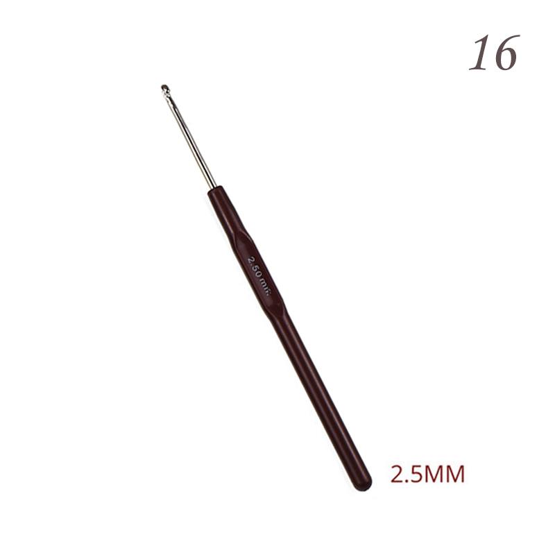 1PC DIY Crochet Hook Knitting Needles 0.5-2.5mm Silver Head Aluminum Alloy Accessories Craft Kit