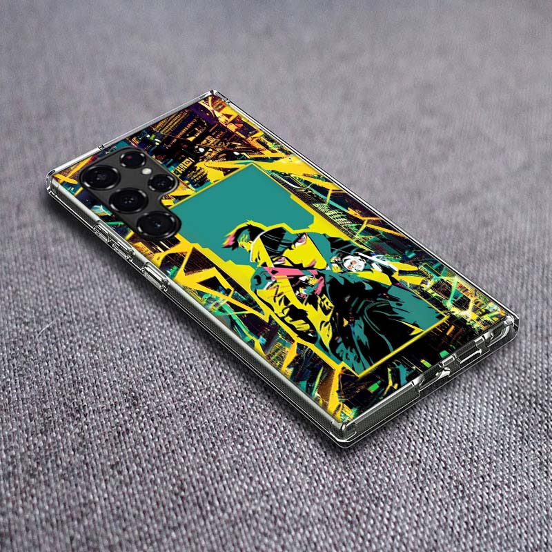Мультяшный чехол для телефона E-Edgerunners C-Cyberpunk для Samsung Galaxy S24 S23 S21 S20 FE S22 S26 Ultra S25 Edge S10 Plus Прозрачный T