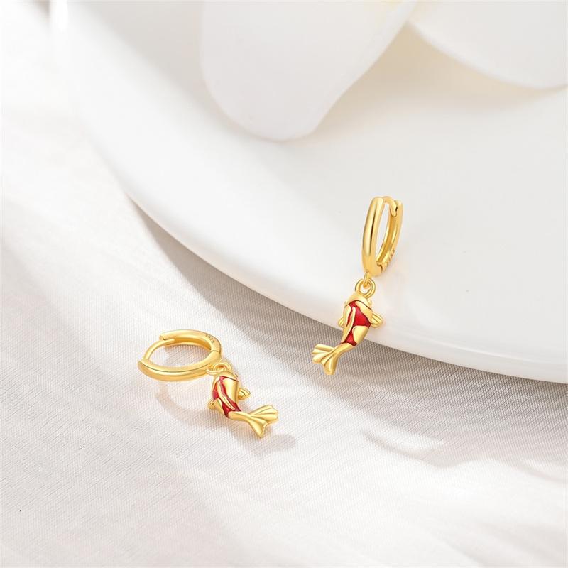 Женские Серьги Оригинальные S925 Серебро Звезда Божья Коровка, Серьги Карп Подходят Для Вечеринки Подарки Паре Модные Новые Продукты