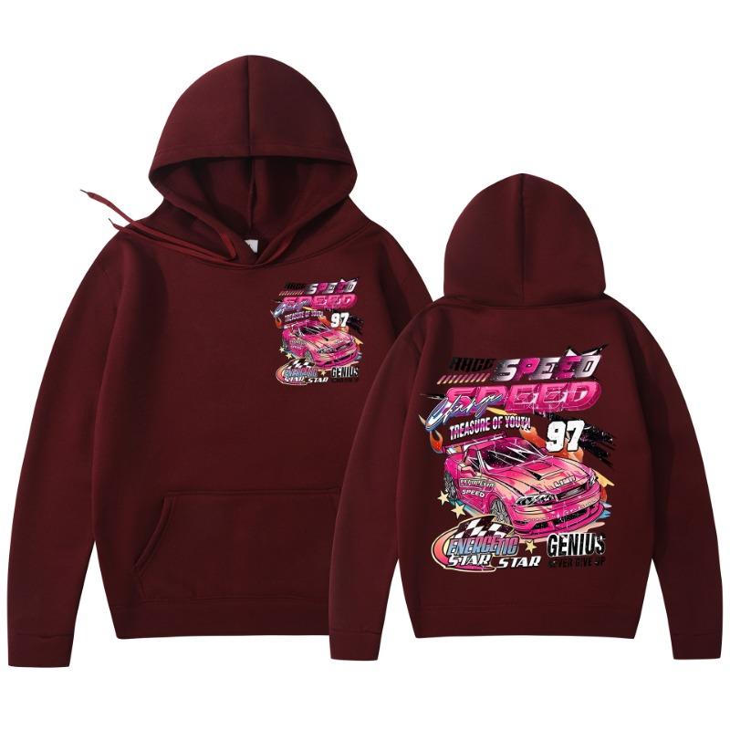 Men Women Autumn Winter Cool Hoodie Car Print Hoody Men Vintage Casual Sweatshirt Long Sleeve Pullovers