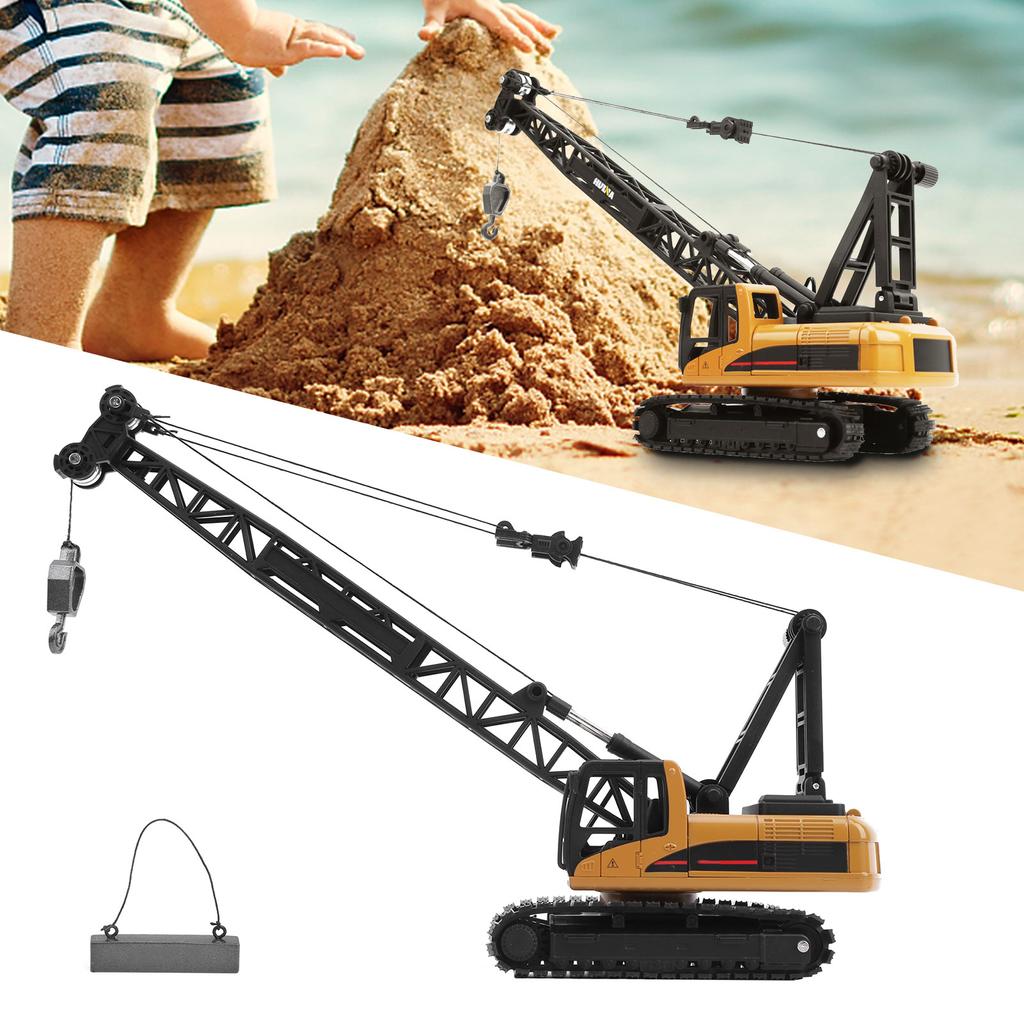 1:50 Engineering Crane Model Alloy Engineering Vehicle Static Model Toy for Children Kids