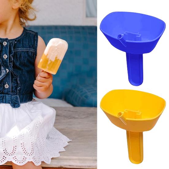 Держатель для мороженого Абсорбируемый Легко чистится Беспорядок Прочный Противокапельный режим с соломинкой Защита от грязных рук Летняя подставка для леденцов Товары для дома