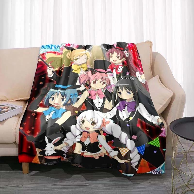 Розовое одеяло Puella Magi Madoka Magica, аниме Homura Akemi, милое мягкое теплое одеяло для спальни, диван-кровать, одеяло для пикника, подарок для девочек