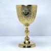1 Wine Chalice Goblet Communion Cup, Medieval Gothic Theme Whiskey Goblet Material Brass Capacity 8 Oz Used for Ceremonial Purposes