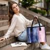 Watercolor Gradient Handbag Fashion Casual Tote Bag Daily Use Shoulder Bag for Women