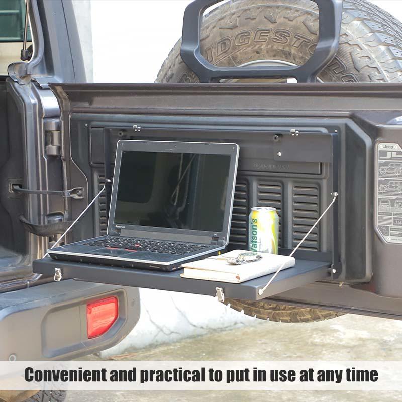 Автомобильная задняя дверь складного стола для хранения, кронштейн, полка для Jeep Wrangler JL 2018-2023, металлические автомобильные аксессуары