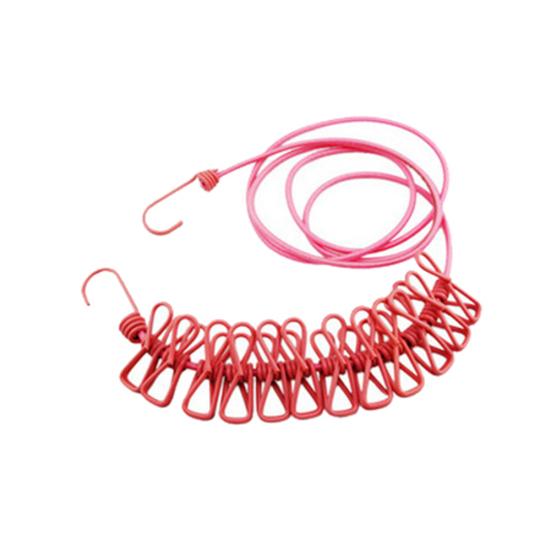 Ветрозащитная уличная вешалка для белья, дорожная веревка для сушки белья с 12 зажимами