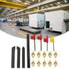 10pcs Carbide Rts + 4pcs Lathe Tool Holder + 4pcs Lathe Key Machine Tool Set