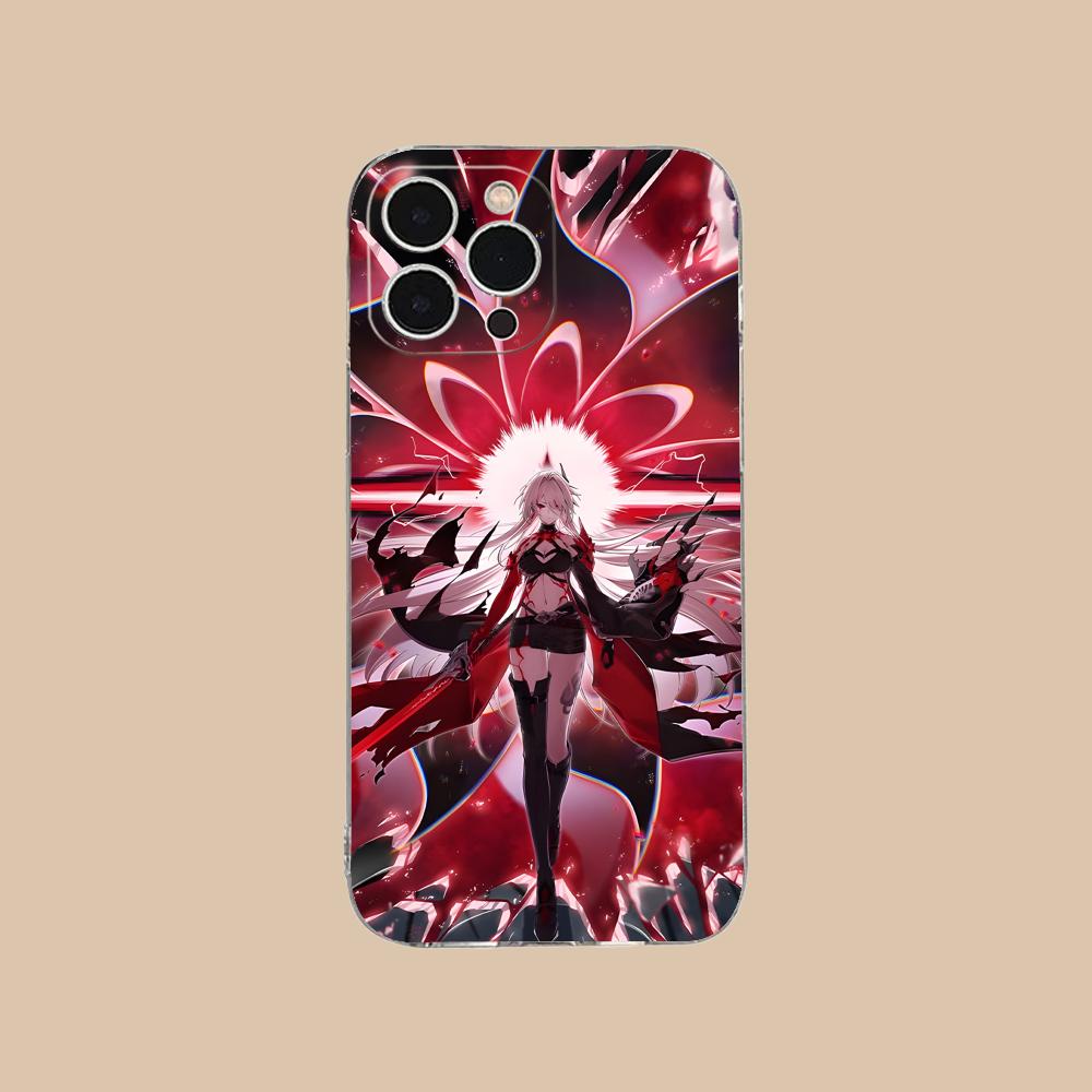 Прозрачный чехол HSR Acheron из ТПУ для iPhone 17 16 15 14 13 12 11 X XR XS Air Pro Max Plus Mini Цветной чехол