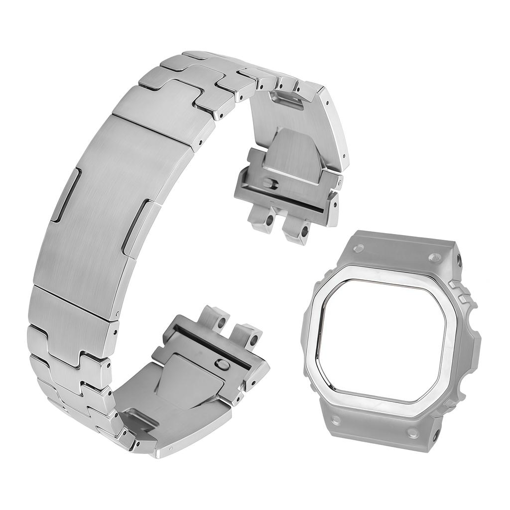 Для Casio G-SHOCK GMW-B5000 Новый комплект для модификации Корпус из нержавеющей стали Ремешок для часов 3459 Модифицированный улучшенный металлический безель Набор деталей для ремешка часов