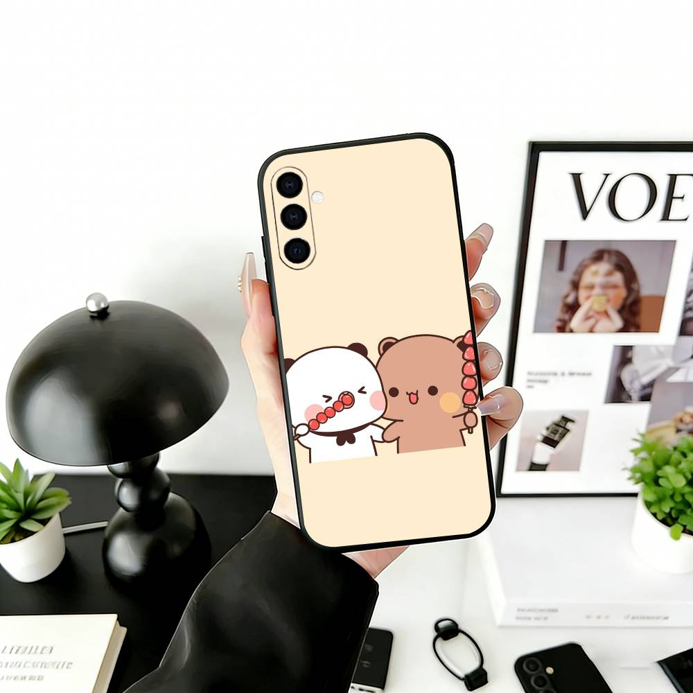 Милый Чехол для Телефона YiEr & BuBu Для Samsung Galaxy A73,A72,A71,A70,A53,A52,A51,Другие Мягкий Черный Чехол