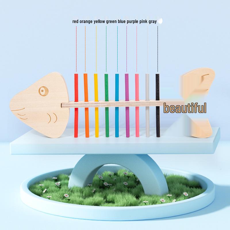 Montessori Fishbone Pegboard: Color Matching & Fine Motor Skills Puzzle for Children