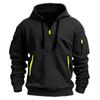 2025 Autumn/winter New Multi-pocket Zipper Printed Hooded Sweatshirt for Men and Women Plus Size Loose Pullover Casual Hoodie