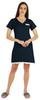 Inkmeso Solid Button Down Nightgown Sleepwear For Women  S V- Neck Nightshirt