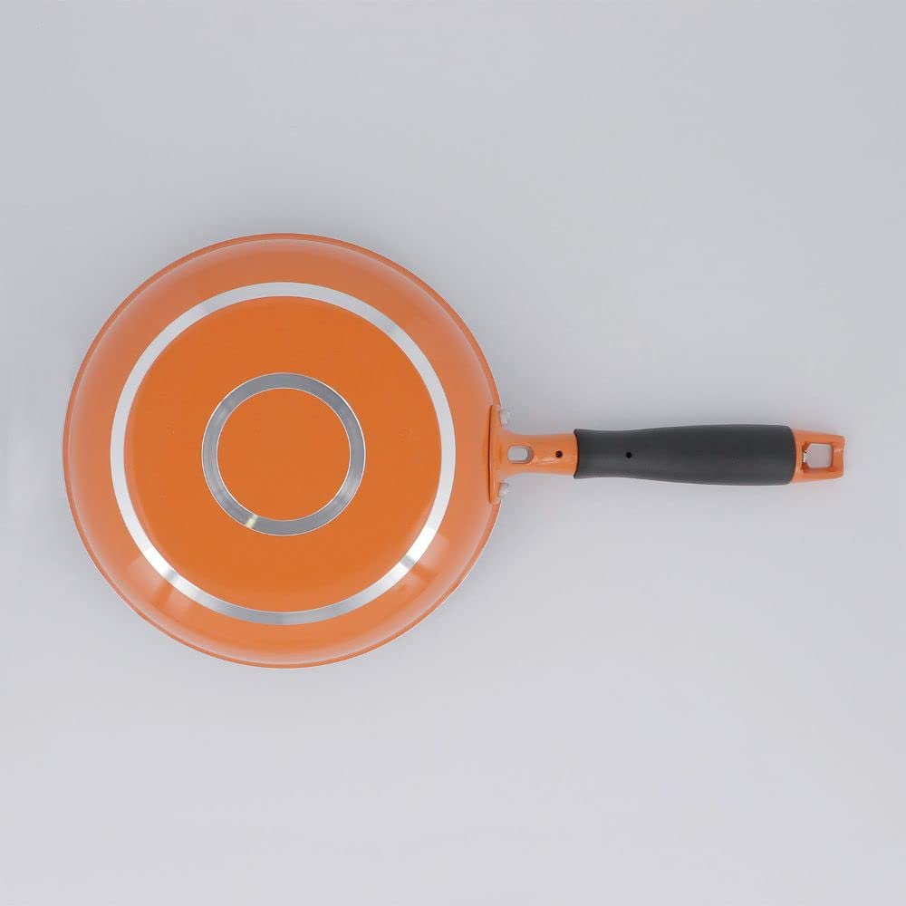 Bestco Frying Pan, 20cm, Gas Stove, Orange, 3 Million Cracks Abrasion Resistant, ND-5781