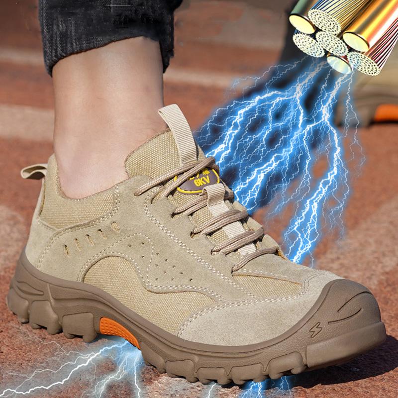 Модные защитные ботинки для сварки для мужчин, противоударные строительные рабочие ботинки, устойчивые к проколам, неразрушаемые композитные носки, защитные рабочие ботинки