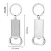 Creative Custom Laser Logo Name Keyring Practical Printing Activity Bar Ad Key Ring Chain Metal Beer Bottle Opener Keychain Gift