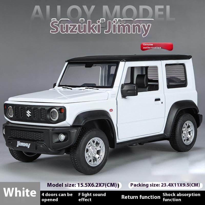 1:24 Suzuki Jimny Off Road SUV Alloy Diecast Модель автомобиля Звук и Свет Коллекция Дисплей Хобби Украшения Подарки Для Парня