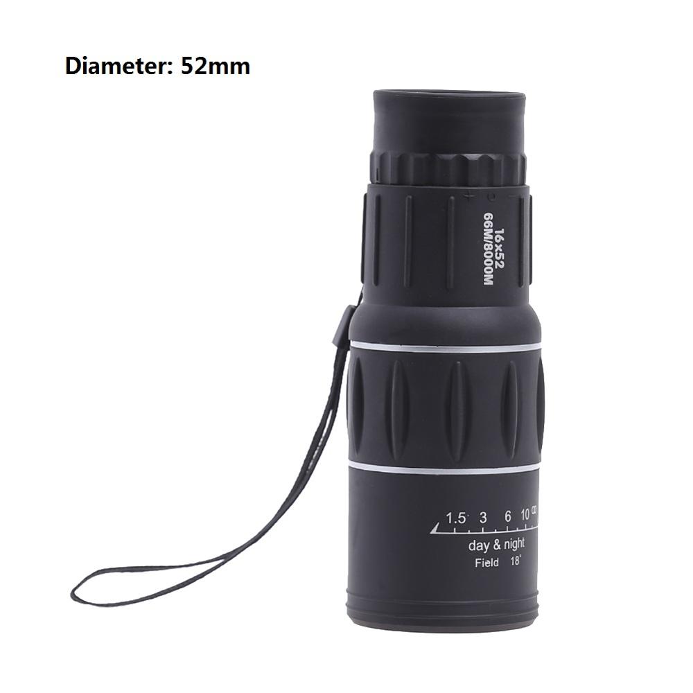 Монокулярный телескоп 16X52, уличный HD карманный дорожный инструмент, пластиковый водонепроницаемый туристический прицел, бинокль, черный телескоп, инструмент для путешествий