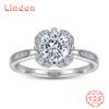 Lindon Classic 925 Sterling Silver Zircon Ring Ladies Jewelry Wedding Promise Party Gift