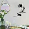 Beach Coconut Trees Wall Decor - Metal Art for Indoor and Outdoor, Ideal for Living Room, Bedroom, Office Home Decoration