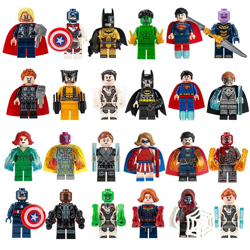 2026 Новый супергерой Marvel Человек-паук Строительные блоки Железный человек Танос мини-строительные блоки аниме-персонажи детский игрушечный подарок