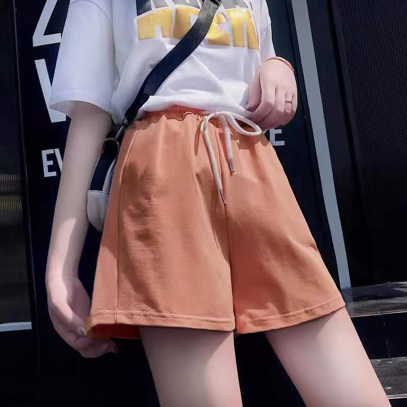Summer High Waist Slimming Women's Sports Shorts - Korean Style, Loose Fit, Versatile for Outdoor & Travel