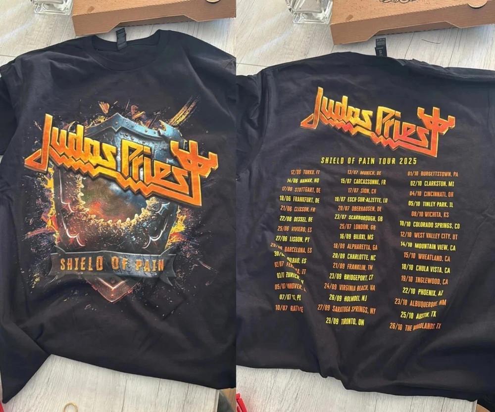 Judas Priest Щит Боли Тур 2025 Мерч Унисекс Футболка