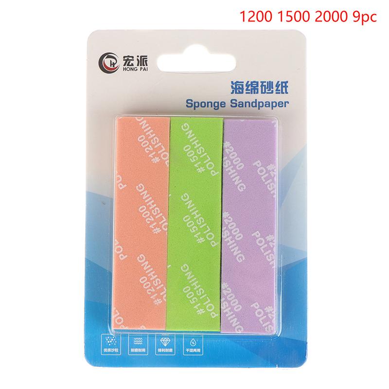 9 шт. Полужесткие шлифовальные палочки MS-E400-2000 для инструментов моделирования, пластиковый полировальный стержень для моделей, хобби, DIY, поделки