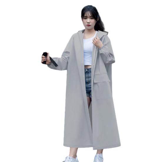 Yousheng Дождевик с капюшоном Водонепроницаемый ЕВА Застежка на пуговицах и молнии Многоразовый Взрослый Ультралегкий Ветрозащитный Плотный Портативный Для Путешествий На Открытом Воздухе Дождевая Куртка Пончо