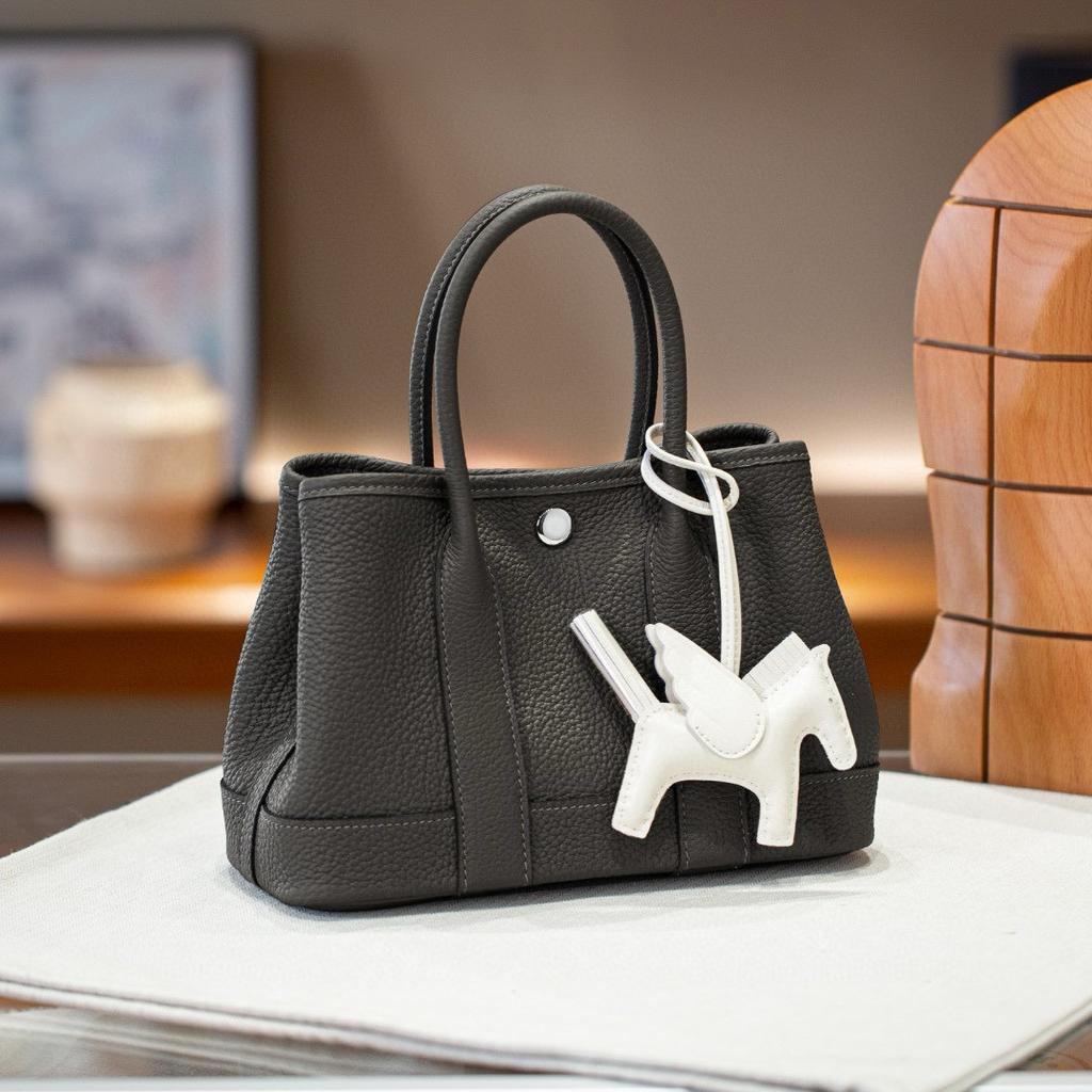 Сумка для сада Canvas Splicing Mini 23 см, женская кожаная универсальная сумка-тоут, новая высококачественная сумка через плечо на одно плечо