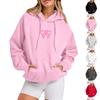 Women's Fashion Women's Lightweight Long Sleeve Pullover With Pockets Preppy Graphic Hoodie