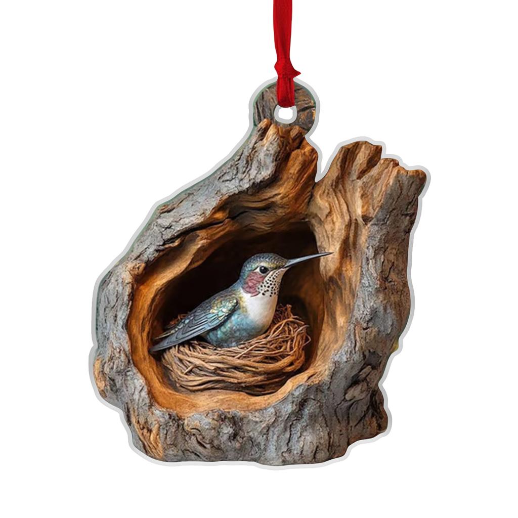 Новые акриловые украшения с рисунком животных Нового Леса - Животные Рождественские украшения для елки - Плоские 2D Рождественские подвески