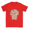 Men Panda BuBu’s T Shirt  Flip Flop on DuDu Bear face   Pure Cotton Clothing Novelty Short Sleeve Round Neck Tees 6XL T-Shirt